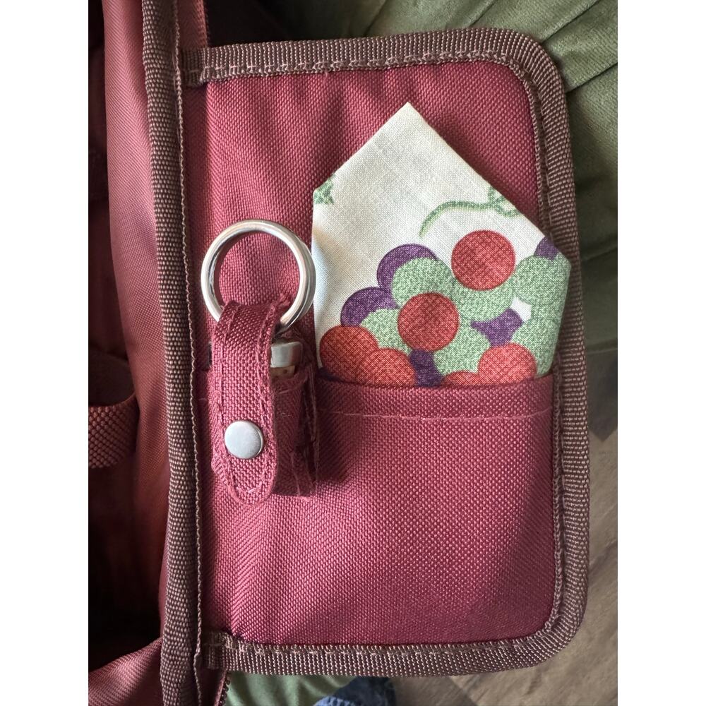 Picnic Time Wine Tote Insulated Bottle Carrier Burgundy Travel Case - Picture 4 of 10